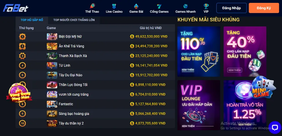 Các trò chơi 818win